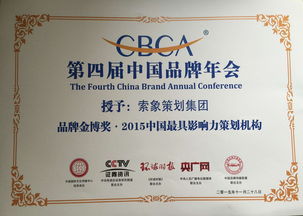 索象策劃集團榮膺第四屆中國品牌年會雙項大獎，彰顯網絡營銷策劃卓越實力
